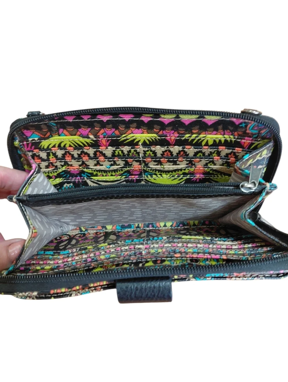 Sakroots Set Of Multicolor Boho Shoulder Bag and Matching Wallet